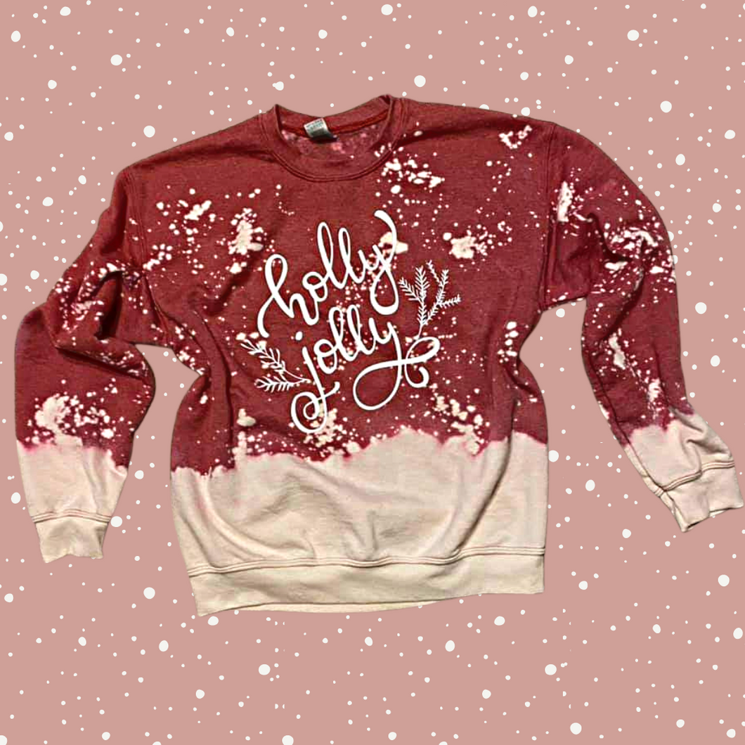 Holly Jolly Bleached Sweatshirt