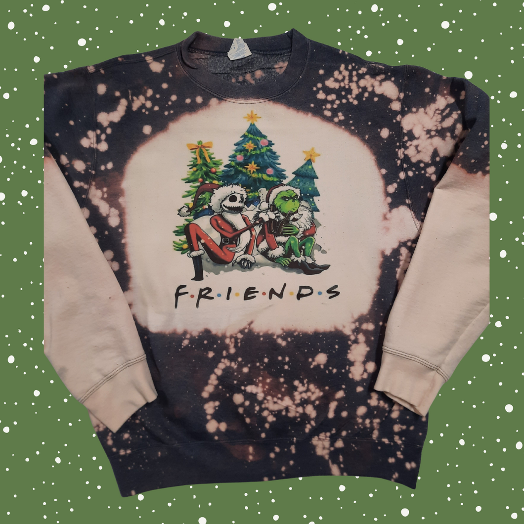 Jack Grinch Christmas Bleached Sweatshirt